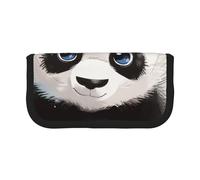 JKLQWC Cute Canvas Pencil Case Organizer - Cute Panda 1 Prints Stationery & Makeup Pouch, Large Capacity Cosmetic Bag for Travel, School, Office, Gifts