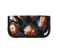 JKLQWC Cute Canvas Pencil Case Organizer - Dog Paw Print Prints Stationery & Makeup Pouch, Large Capacity Cosmetic Bag for Travel, School, Office, Gifts