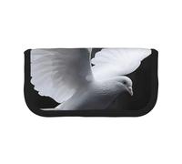 JKLQWC Cute Canvas Pencil Case Organizer - Flying Dove Prints Stationery & Makeup Pouch, Large Capacity Cosmetic Bag for Travel, School, Office, Gifts