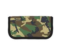 JKLQWC Cute Canvas Pencil Case Organizer, Green Military Camouflage Prints Stationery & Makeup Pouch, Large Capacity Cosmetic Bag for Travel, School, Office, Gifts