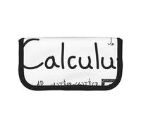 JKLQWC Cute Canvas Pencil Case Organizer, Math Geometry G alculus Prints Stationery & Makeup Pouch, Large Capacity Cosmetic Bag for Travel, School, Office, Gifts