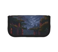 JKLQWC Cute Canvas Pencil Case Organizer - Shining Overlook Prints Stationery & Makeup Pouch, Large Capacity Cosmetic Bag for Travel, School, Office, Gifts