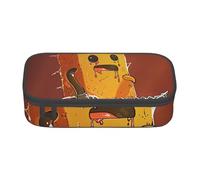 JKLQWC Cute Crying Chainsaw Printed Pencil Case Cute Pen Pencil Box Bag Large Capacity Compartment Zipper Pencil Pouch Organizer for Office School Travel
