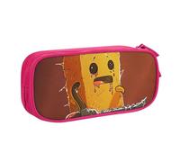 JKLQWC Cute Crying Chainsaw Printed Pencil Case Cute Pen Pencil Box Bag Zipper Storage Organizer Box Holder for Office School Teen Girl Boy Adult,Pink