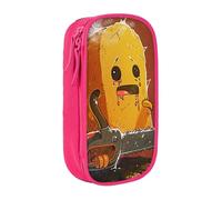 JKLQWC Cute Crying Chainsaw Printed Pencil Case Cute Pen Pouch Large Pen Bag Portable Storage Organizer Box for Office School Teen Girl Boy Adult,Pink