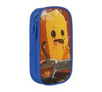 JKLQWC Cute Crying Chainsaw Printed Pencil Case Cute Pen Pouch Large Pen Bag Portable Storage Organizer Box for Office School Teen Girl Boy Adult,Blue