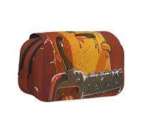 JKLQWC Cute Crying Chainsaw Prints Pencil Case for Kids Men Women, Two Layers Large Capacity Pencil Pouch Makeup Bag Organizer for Office School Travel