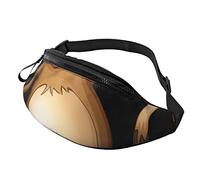 JKLQWC Cute Monkey Printed Waist Bag with Headphone Jack, Personalized Bumbags Fanny Packs Unisex Running Hiking Crossbody Bags for Men Women