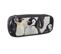 JKLQWC Cute Penguin Animal Pattern Printed PU Leather Pencil Case Cute Pen Pencil Box Bag Zipper Office School Pencil Pouch Organizer for Students Teen Girls Boys Adult