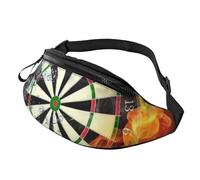 JKLQWC Dart Board Printed Waist Bag with Headphone Jack, Personalized Bumbags Fanny Packs Unisex Running Hiking Crossbody Bags for Men Women