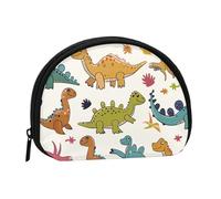 JKLQWC Dinosaur Pattern Printed Coin Purse for Women Cute Small Change Wallet Mini Coin Purses Pouch with Zipper