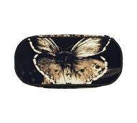 JKLQWC Dual-Zip Pencil Case Organizer with Mesh Compartment & Pen Holders - Butterfly Wings Prints Multi-Purpose Stationery Holder, Travel-Friendly Cosmetic Bag for School, Office, Gifts