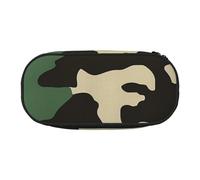 JKLQWC Dual-Zip Pencil Case Organizer with Mesh Compartment & Pen Holders - Camouflage Pattern Prints Multi-Purpose Stationery Holder, Travel-Friendly Cosmetic Bag for School, Office, Gifts