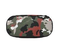 JKLQWC Dual-Zip Pencil Case Organizer with Mesh Compartment & Pen Holders - Camouflage Prints Multi-Purpose Stationery Holder, Travel-Friendly Cosmetic Bag for School, Office, Gifts