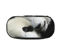 JKLQWC Dual-Zip Pencil Case Organizer with Mesh Compartment & Pen Holders - Lovely Pandas Prints Multi-Purpose Stationery Holder, Travel-Friendly Cosmetic Bag for School, Office, Gifts