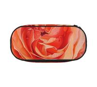 JKLQWC Dual-Zip Pencil Case Organizer with Pen Holders - Bright Beautiful Rose Prints Multi-Purpose Stationery Holder, Travel Cosmetic Bag for School, Office, Gifts