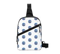 JKLQWC Evil eyes Prints Sling Bag for Women Men, Foldable Sling Backpack Casual Chest Bag Crossbody Daypack for Travel Hiking Running