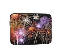 JKLQWC Explosion Firework 3D Printed Laptop Sleeve for Men Women 12 inch Shockproof Laptop Case Bag for Travel Office School