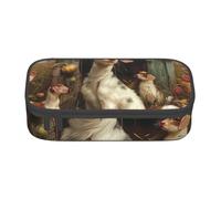 JKLQWC Farm Animals Printed Pencil Case Cute Pen Pencil Box Bag Large Capacity Compartment Zipper Pencil Pouch Organizer for Office School Travel