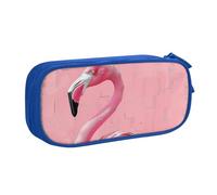 JKLQWC Flamingo 1 Printed Pencil Case Cute Pen Pencil Box Bag Zipper Storage Organizer Box Holder for Office School Teen Girl Boy Adult,Blue