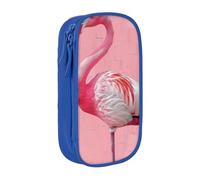JKLQWC Flamingo 1 Printed Pencil Case Cute Pen Pouch Large Pen Bag Portable Storage Organizer Box for Office School Teen Girl Boy Adult,Blue