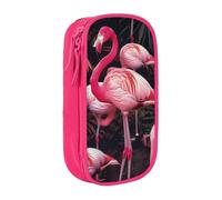 JKLQWC Flamingo Printed Pencil Case Cute Pen Pouch Large Pen Bag Portable Storage Organizer Box for Office School Teen Girl Boy Adult,Pink