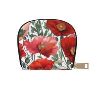 JKLQWC Flower Pattern Art Printed Credit Card Wallet for Women Men Cute Zipper Card Cases Holder Mini Coin Purse with 12 Card Slots