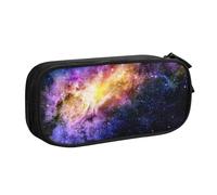 JKLQWC Galaxy in The Universe Printed Pencil Case Cute Pen Pencil Box Bag Zipper Storage Organizer Box Holder for Office School Teen Girl Boy Adult,Black