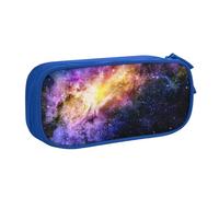 JKLQWC Galaxy in The Universe Printed Pencil Case Cute Pen Pencil Box Bag Zipper Storage Organizer Box Holder for Office School Teen Girl Boy Adult,Blue