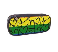 JKLQWC Gay Pride Rainbow Pattern Printed PU Leather Pencil Case Cute Pen Pencil Box Bag Zipper Office School Pencil Pouch Organizer for Students Teen Girls Boys Adult Gifts
