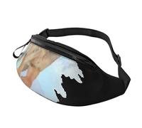 JKLQWC German Shepherd Dog Lovers Printed Waist Bag with Headphone Jack, Personalized Bumbags Fanny Packs Unisex Running Hiking Crossbody Bags for Men Women