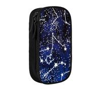 JKLQWC Glow in The Dark Printed Pencil Case Cute Pen Pouch Large Pen Bag Portable Storage Organizer Box for Office School Teen Girl Boy Adult,Black