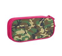 JKLQWC Green Military Camouflage Printed Pencil Case Cute Pen Pencil Box Bag Zipper Storage Organizer Box Holder for Office School Teen Girl Boy Adult,Pink