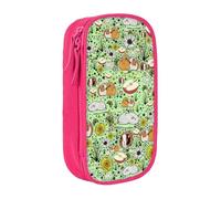 JKLQWC Guinea Pig Printed Pencil Case Cute Pen Pouch Large Pen Bag Portable Storage Organizer Box for Office School Teen Girl Boy Adult,Pink