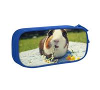 JKLQWC Guinea Pigs Funny Printed Pencil Case Cute Pen Pencil Box Bag Zipper Storage Organizer Box Holder for Office School Teen Girl Boy Adult,Blue