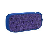 JKLQWC Haunted The Mansion Printed Pencil Case Cute Pen Pencil Box Bag Zipper Storage Organizer Box Holder for Office School Teen Girl Boy Adult,Blue