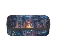 JKLQWC Hong Kong Printed Pencil Case Cute Pen Pencil Box Bag Large Capacity Compartment Zipper Pencil Pouch Organizer for Office School Travel