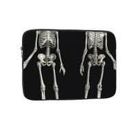 JKLQWC Human Skeleton Printed Laptop Sleeve for Men Women 15 inch Shockproof Laptop Case Bag for Travel Office School