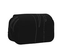 JKLQWC Karate-highkick-icon Prints Pencil Case for Kids Men Women, Two Layers Large Capacity Pencil Pouch Makeup Bag Organizer for Office School Travel