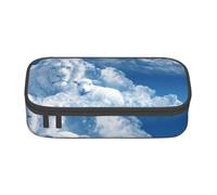 JKLQWC Lamb with A Lion On The Clouds Printed Pencil Case Cute Pen Pencil Box Bag Large Capacity Compartment Zipper Pencil Pouch Organizer for Office School Travel