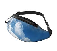 JKLQWC Lamb with A Lion On The Clouds Printed Waist Bag with Headphone Jack, Personalized Bumbags Fanny Packs Unisex Running Hiking Crossbody Bags for Men Women