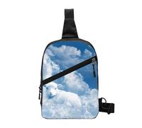 JKLQWC Lamb with A Lion On The Clouds Prints Sling Bag for Women Men, Foldable Sling Backpack Casual Chest Bag Crossbody Daypack for Travel Hiking Running