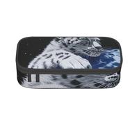 JKLQWC Little Tiger in Space Printed Pencil Case Cute Pen Pencil Box Bag Large Capacity Compartment Zipper Pencil Pouch Organizer for Office School Travel