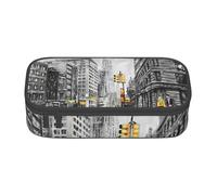 JKLQWC Love from New York Printed Pencil Case Cute Pen Pencil Box Bag Large Capacity Compartment Zipper Pencil Pouch Organizer for Office School Travel