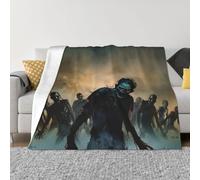 JKLQWC Many Zombie Prints Flannel Blanket 76x102 CM, Lightweight Soft Warm Throw Blankets for Sofa Couch Bed Car