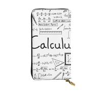 JKLQWC Math Geometry G alculus Printed Long Wallet for Women Men Cute PU Leather Coin Purse with Card Holder