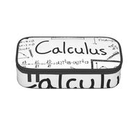 JKLQWC Math Geometry G alculus Printed Pencil Case Cute Pen Pencil Box Bag Large Capacity Compartment Zipper Pencil Pouch Organizer for Office School Travel