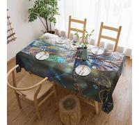 JKLQWC modern dragonfly Printed Tablecloth Waterproof Oil Proof Spill Proof Home Fashions Rectangle Washable Table cloth for Party, Dance and Picnic Weddings,137X183 CM