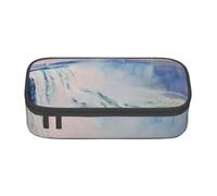 JKLQWC Niagara Falls Printed Pencil Case Cute Pen Pencil Box Bag Large Capacity Compartment Zipper Pencil Pouch Organizer for Office School Travel