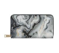 JKLQWC Oriental Marble Stone Printed Long Wallet for Women Men Cute Coin Purse with Card Holder